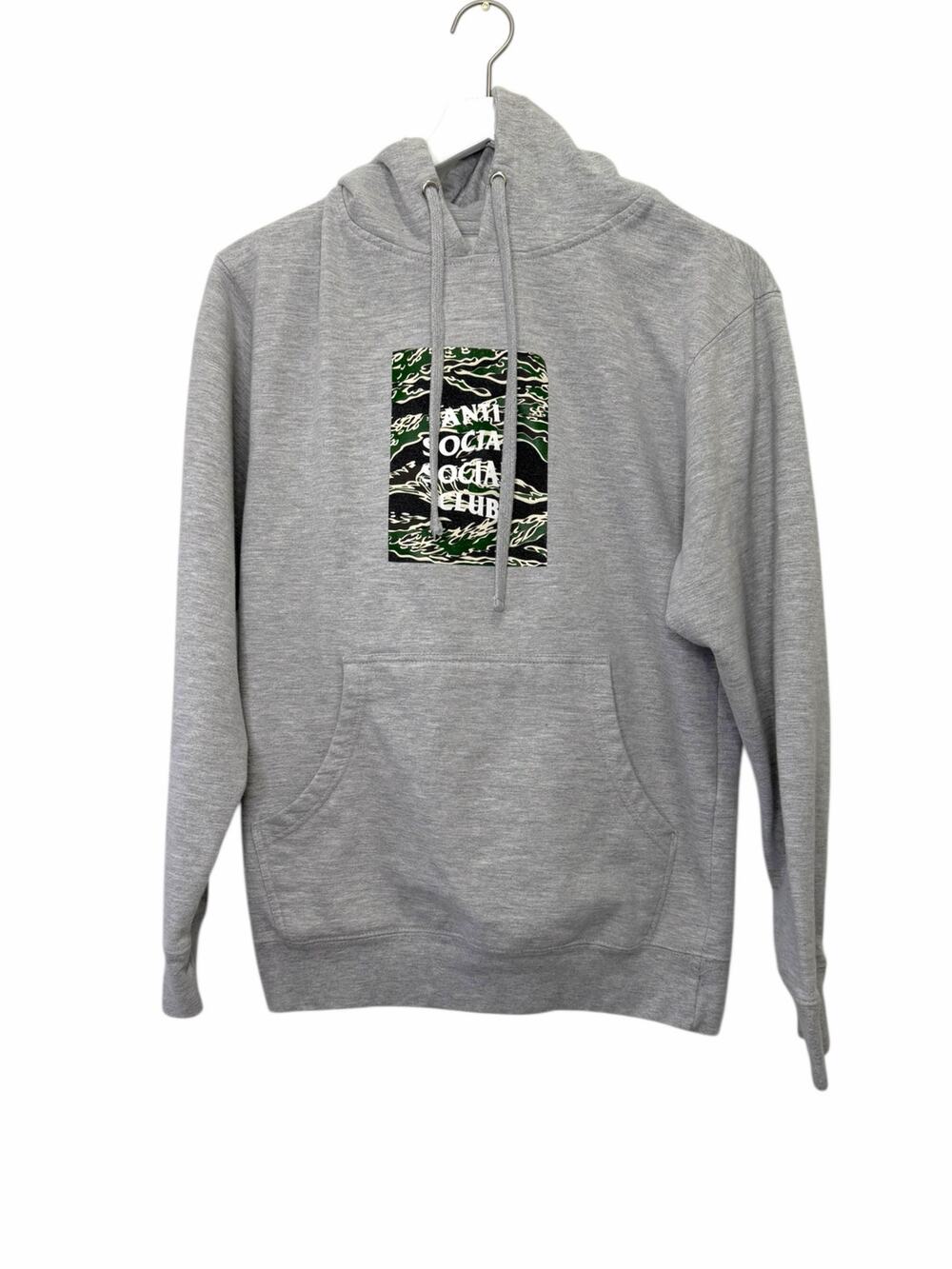 Anti Social Social Club Camo Logo Hoodie Gray Size Small